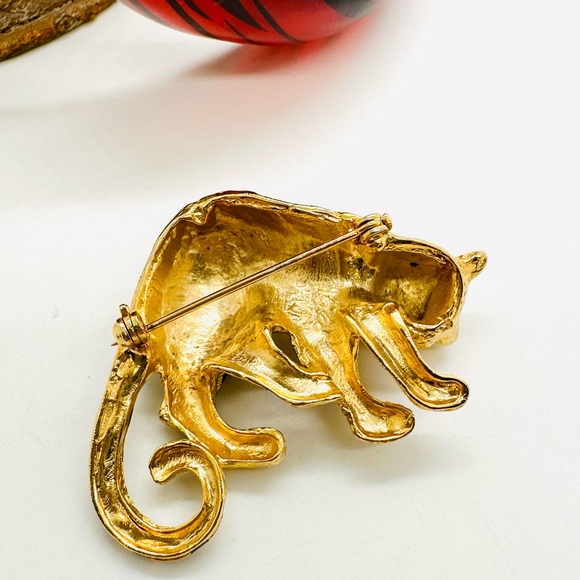 Vintage Leopard Cat Brooch & Bracelet - Picture 7 of 8